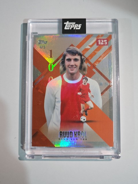 Topps Ajax 125th Anniversary Set Ruud Krol Orange /5 Club Van 100
