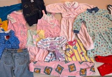 Vtg LARGE Lot Of Toddler Girls Clothes Various Name Brands Pastels Amazing Mix