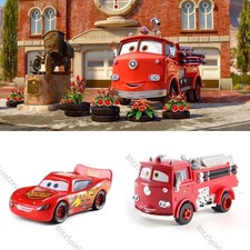 2er Set Disney Pixar Cars - Lightning & Feuerwehrmann Rot Metallauto Geschenk