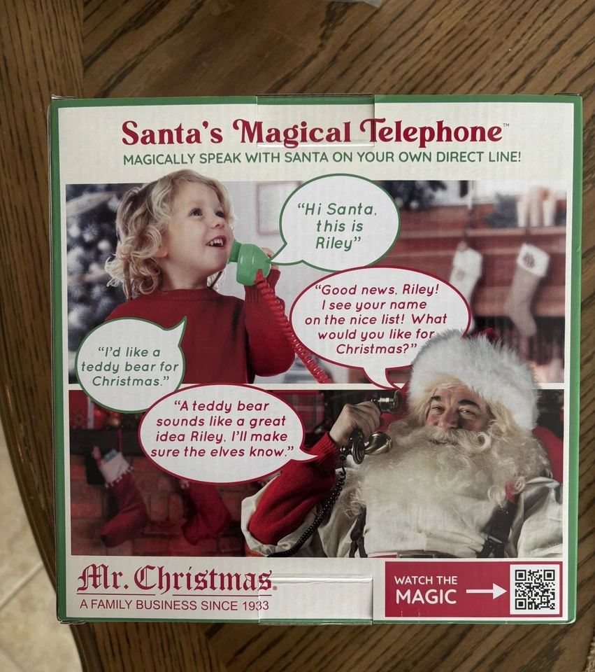 Escritorio telefónico interactivo mágico de Papá Noel inteligente animado de 8" decoración navideña Foto 3 de 4