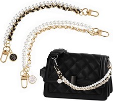 TIESOME 2Pcs Bag Extender Chain Metal Pearl Purse Strap Extenders for...