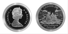 Canada 1989 Dollar silver (.500)  Mackkenzie River Silver Proof