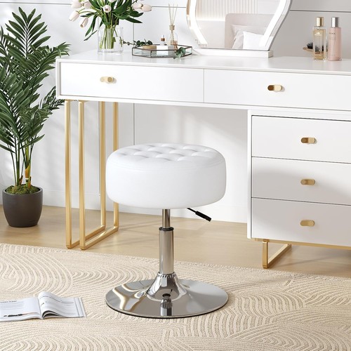 Furniliving Mid-Century Tufted 16.5"D x 16.5"W x 20.5"H, Ivorywhite - Picture 3 of 9