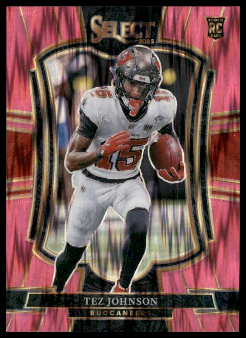 2025 Panini Select #138 Tez Johnson Pink Prizm Shock