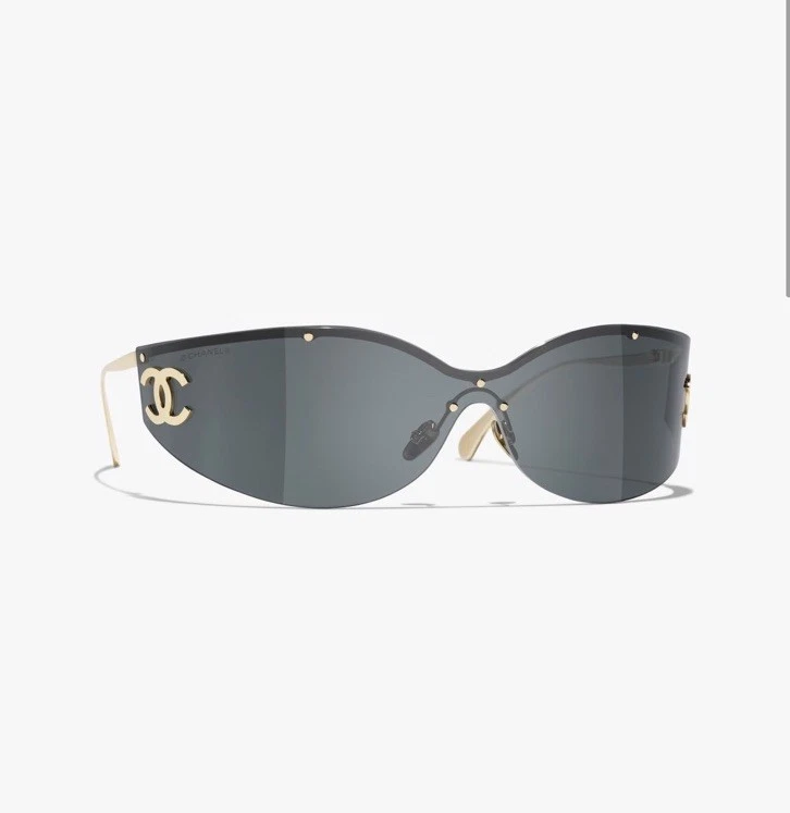 CHANEL Gold Shield Sunglasses for Women for sale | eBay
