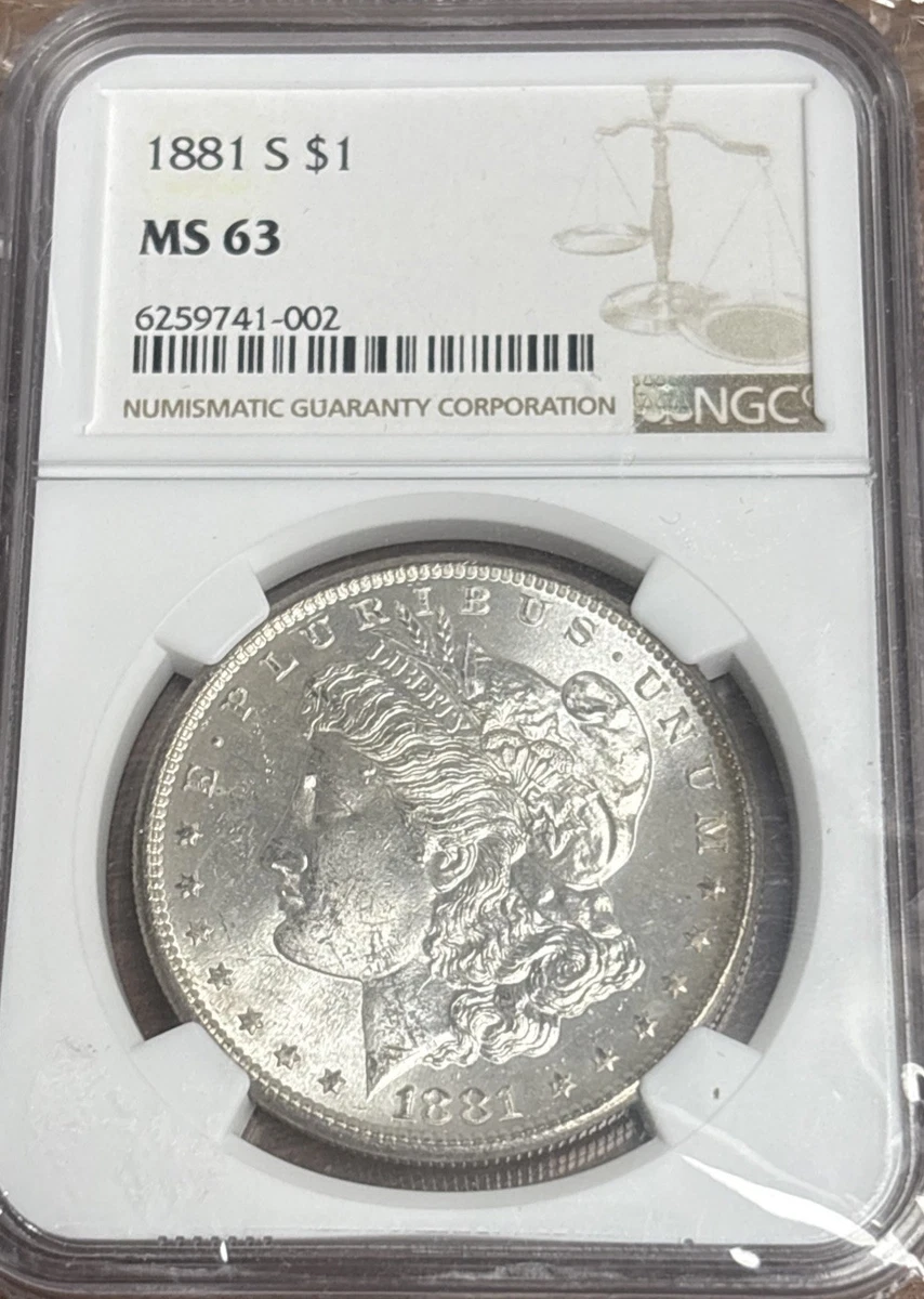 MS 63 Graded 1881 Year Morgan US Dollars (1878-1921) for sale | eBay