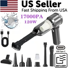 120W Cordless Handheld Mini PortableCar Vacuum Cleaner & Blower Suction 7-in-1