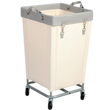 STO STO Laundry Hamper with Wheels, 160L Rolling Laundry Sorter Cart with Hea...