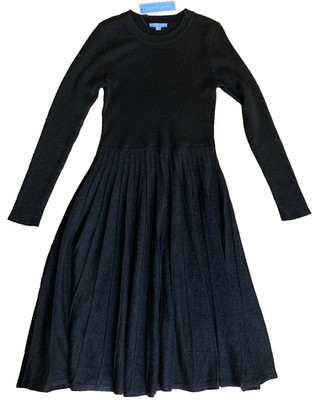 Draper James Women's Long Sleeve sweater Knit Dress, black, Size M