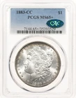 1883-CC $1 PCGS MS65+ CAC Morgan Silver Dollar Carson City PLUS Graded Toned