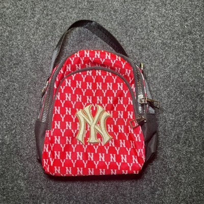 MLB New York Yankees Mini Pouch Women OS Red Monogram Zip Bag