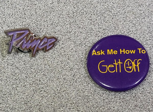 Lot of 2 PRINCE Authentic 80's vintage promotional pinback buttons