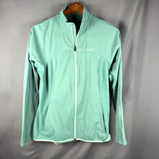 Patagonia Light Windbreaker Full Zip Womens XL Green Hiking Camping Travel