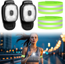 2 Pack Clip on Torch, LED Running Lights Clip-On Lights for Runners, USB Recharg
