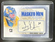 2013-14 ITG Between the Pipes Masked Men Auto Silver #/9 Henrik Lundqvist