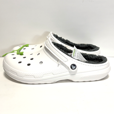 Crocs Mens Classic Lined Clog White Size 10 M s-l400.jpg main image 3