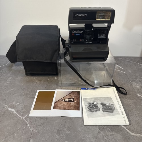 Polaroid OneStep CloseUp 600 fotocamera istantanea pellicola nera con borsa - testata funziona