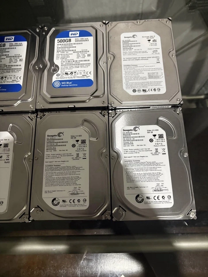 Bundle of 10 500GB 5900RPM/7200RPM Hard Drives - Tested - Working - Image 4 of 4