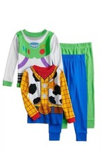 2 sets New Disney / Pixar Toy Story Boy 4-Piece Woody  Buzz Pajama Set size 4