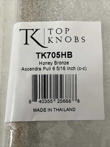 Top Knobs TK705HB Ascendra Cabinet Pull Handle Honey Bronze Gold 6-5/16” CTC - Picture 3 of 5