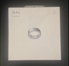 Oura Ring Gen 4 Smart Ring Size 8 Activity Tracker SILVER - New/Sealed!