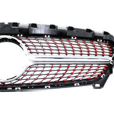 Karminrot Folie f&uuml;r Mercedes W117 Facelift Diamantgrill K&uuml;hlergrill Cover D059 