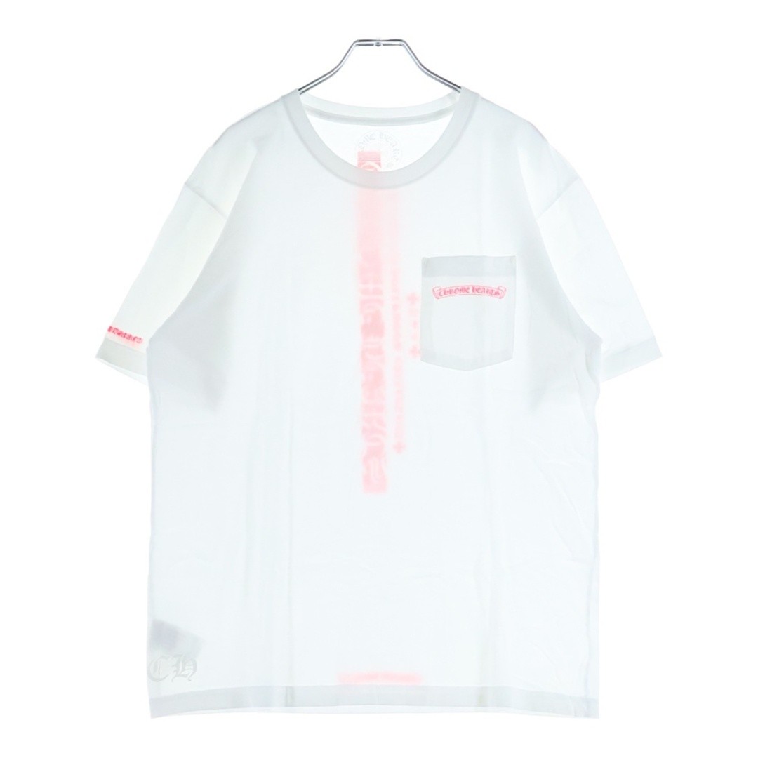 CHROME HEARTS Neon Pink Stripe Logo Tee Striped Short Sleeve T-shirt Top Used 1d thumbnail 2