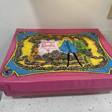 Vintage 1968 The World of Barbie Double Doll Case Mattel Pink 17 1/2L by 13