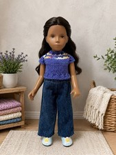 Vintage Sasha Doll 16  Handmade Knitted Top  Wide Leg Jeans Outfit Set