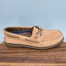 Sperry Top-Sider Boat Shoes Mens 9 M Sahara Brown Leather 2-Eye Deck Casual