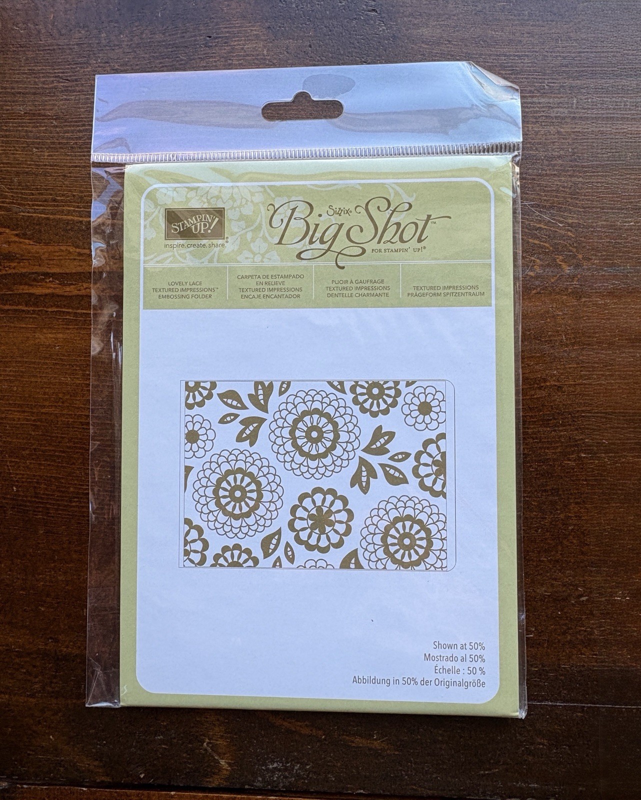 Stampin' Up! LOVELY LACE Textured Impressions Embossing Folder Floral, NEW!