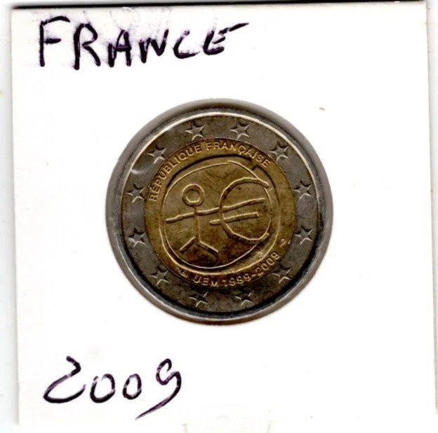 PIECE 2 EURO FRANCE 2009 - NEUVE 10 ANS DE L'EURO - Photo 1/1