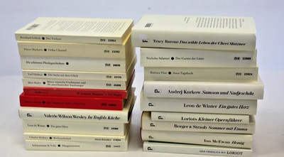 Diogenes-Verlag, 20 Taschenbücher als Konvolut, Zustand siehe Fotos