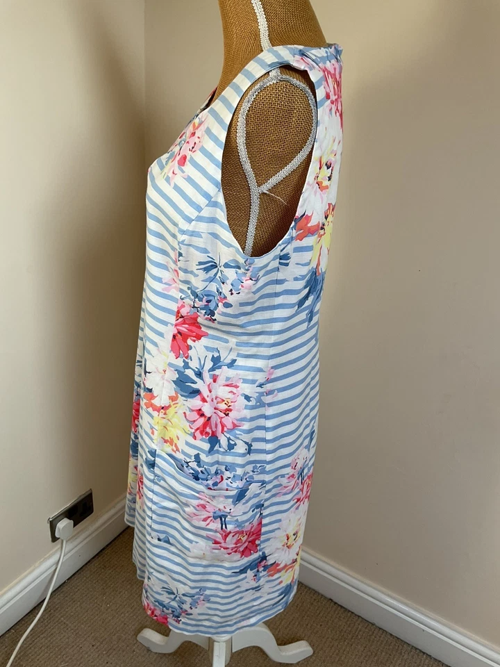  Joules Y Elayna Cotton/Linen Shift Dress Size 12 - Image 2 of 4