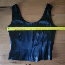 Escada Couture Sleeveless Black Silk Scoop Neck Tank Side Zipper 40 Small Excell