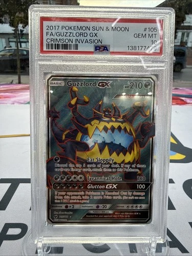Pokémon TCG Guzzlord GX Crimson Invasion 105/111 Holo Full Art Ultra Rare PSA 10