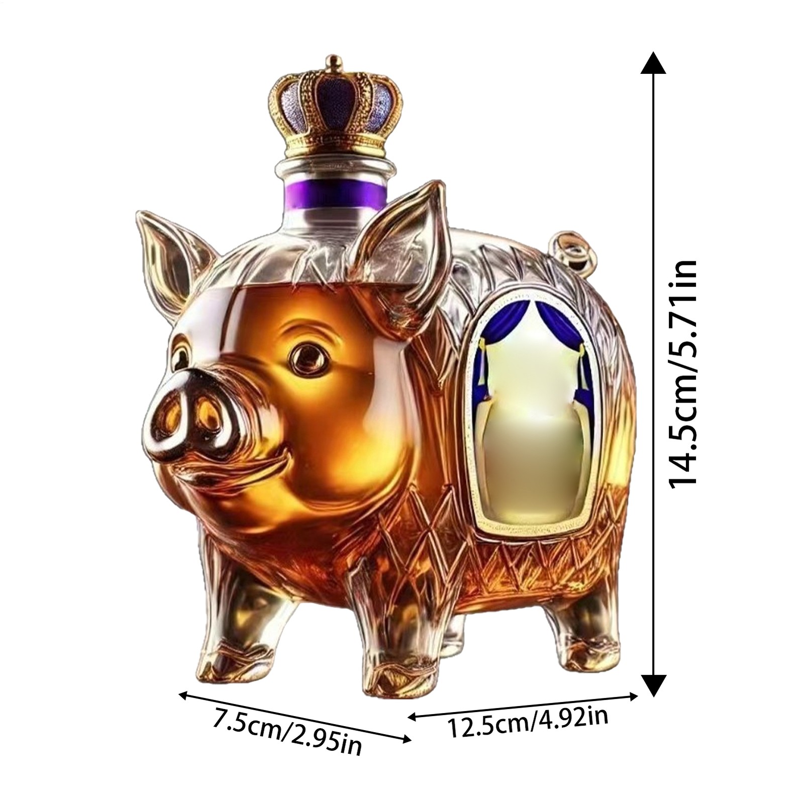 Whiskey Bottle Animal Red Wine Decanter Decorative Empty Liquor Bottle 