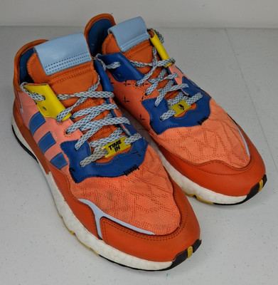Ninja x adidas Nite Jogger Men's Shoes Size 10.5 Time In Orange Blue Sneakers