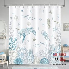 Blue Ocean Shower Curtain - 72"x72" - Sea Turtle-2 - Pack of 1