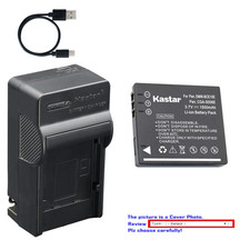 Kastar Battery AC & USB-C Charger for Ricoh CX1 CX2 Caplio R6 R7 R8 R10 Camera