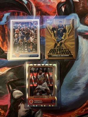 Topps/Panini Carmelo Anthony Lot Of 3 : Ray Wave Refractor / High Voltage