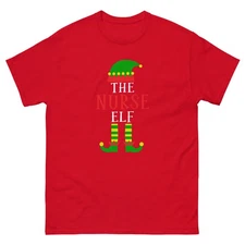 The Nurse Elf Funny Christmas Unisex classic tee