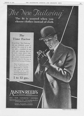 Austin Reed's of Regent Street ''The Time Factor'' - Vintage Werbung 1929