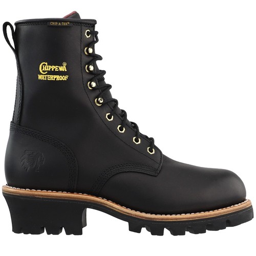 Chippewa Paladin 8 Inch Waterproof Steel Toe Work Mens Black 73050 - 第 1/5 張圖片