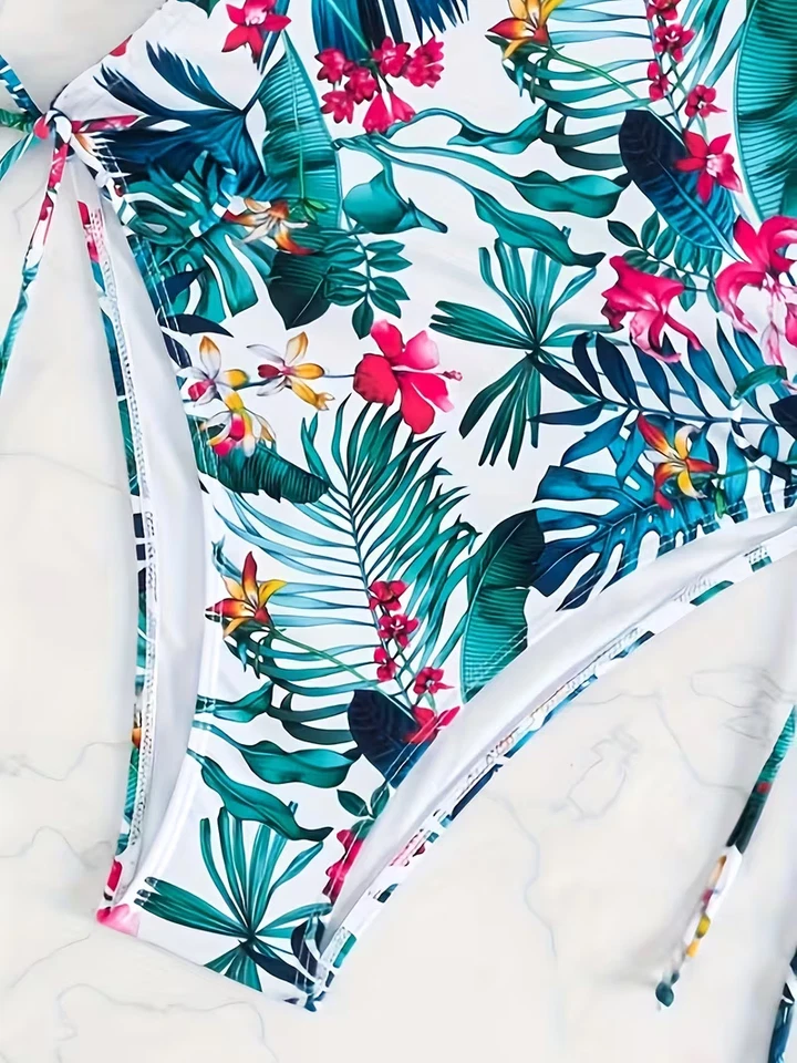 Sexy 1 aparter Badeanzug Gr.XL(44) Floral Damen Bademode Schwimmanzug Neu - Bild 4 von 4