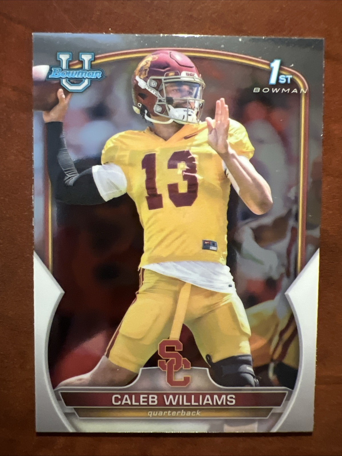 2022 Bowman University Chrome - Caleb Williams #50 Refractor (RC)