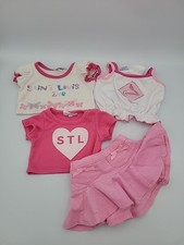 Build A Bear St Louis Lot Cardinals Tank, Zoo & STL Shirt Pink Corduroy Skirt