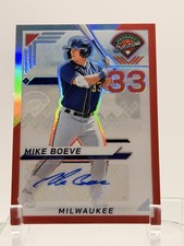 2025 Panini Prospect Edition - Mike Boeve #7 Red Prizm Signatures /199 (AU, RC)