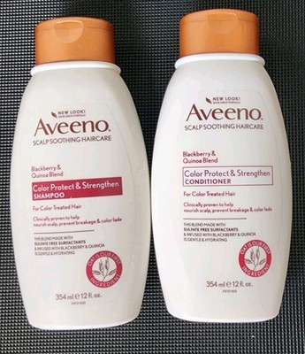 Aveeno Color Protect & Strengthen Shampoo & Conditioner, For Color Treated Hair