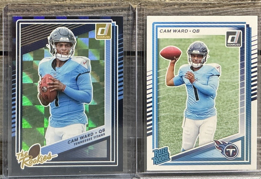 🔥Cam Ward 2025 Donruss 'The Rookies” and a Cam Base Card🔥